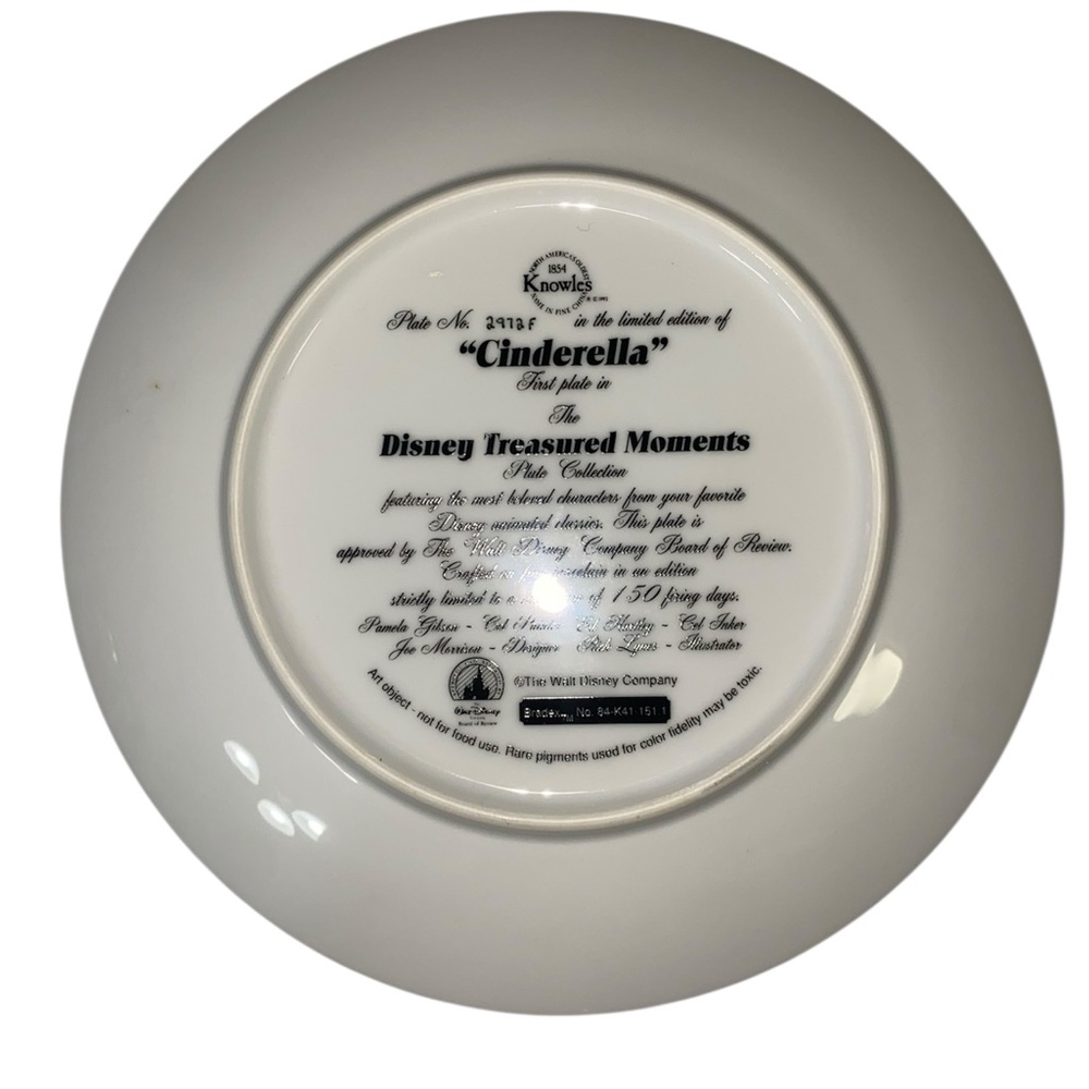 1992 Knowles Disney Treasured Moments Plate Collection - Cinderella - Picture 2 of 5